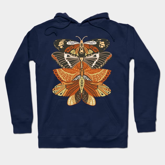 BOHO BUTTERFLY COLLAGE ART Hoodie by waltzart